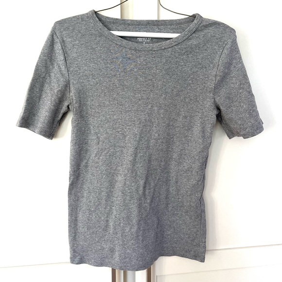 J. Crew Tops J Crew Perfect Fit Gray Short Sleeve T Shirt 0 Cotton